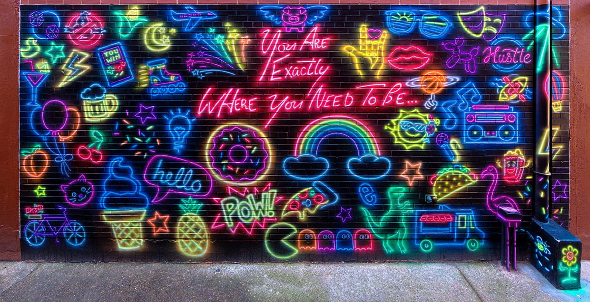 Neon Mural Self.e Alley